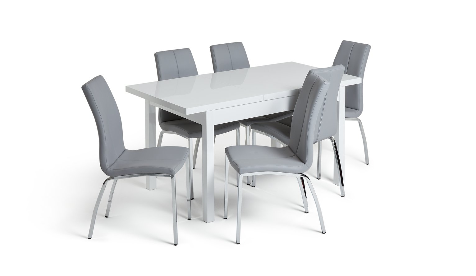 Argos Home Lyssa XL Gloss Extending Table & 6 Grey Chairs Review