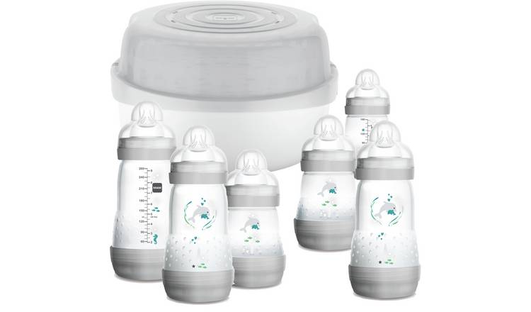Buy MAM Easy Star Microwave Bottle Steriliser Set - Grey | Bottle ...