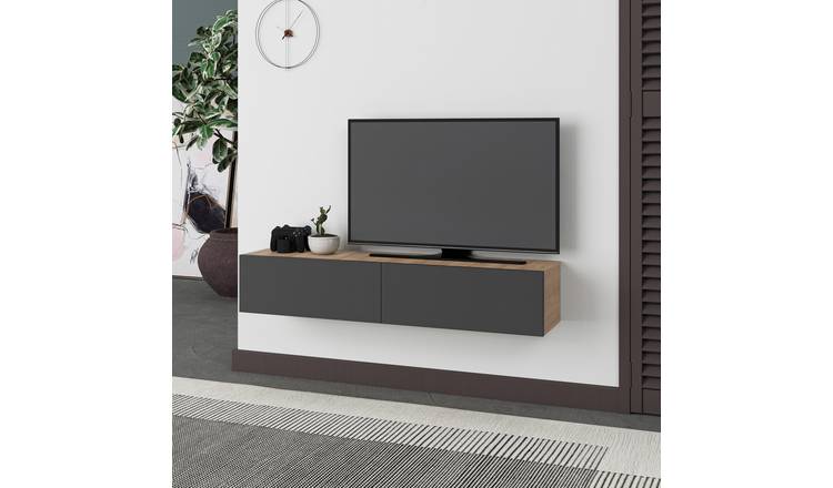 Decortie Francy Floating TV Unit Particleboard Matt Finish - Anthracite