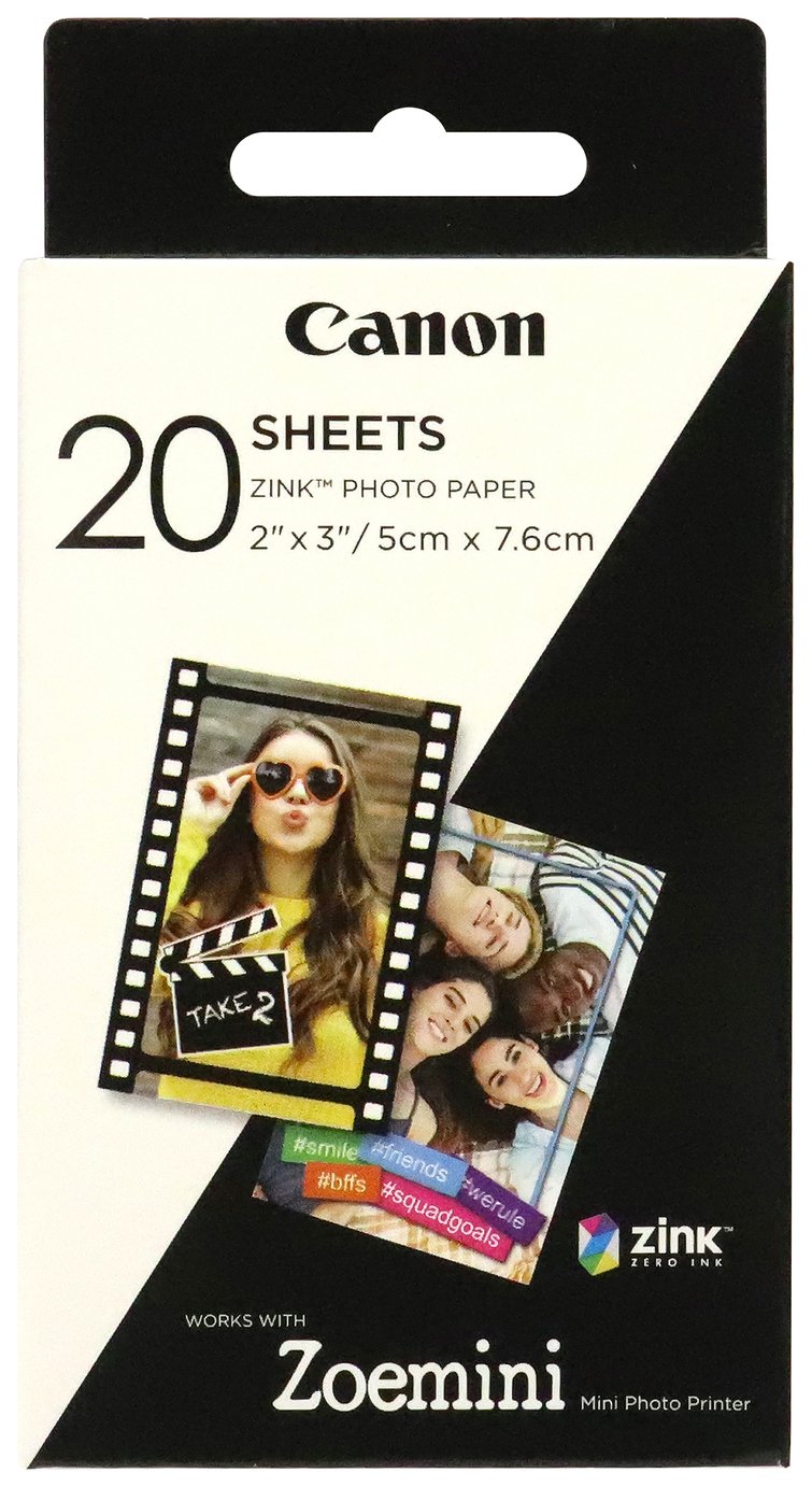 Canon Zoemini Zink Photo Paper - 20 Sheets