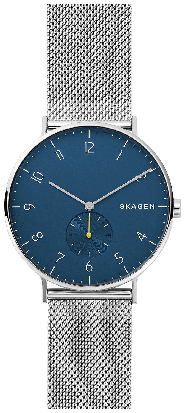 Skagen Blue Dial Mens Stainless Steel Watch review