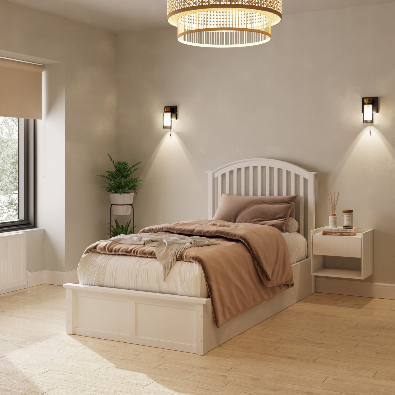 argos white single bed frame