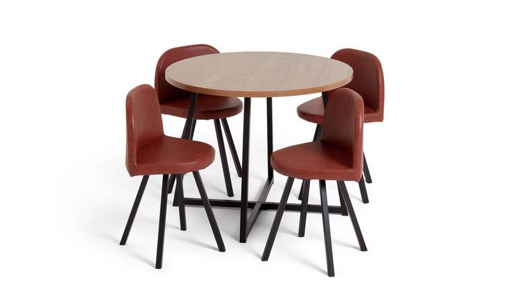 Buy Habitat Nomad Oak Effect Dining Table & 4 Chairs | Space saving dining  sets | Habitat