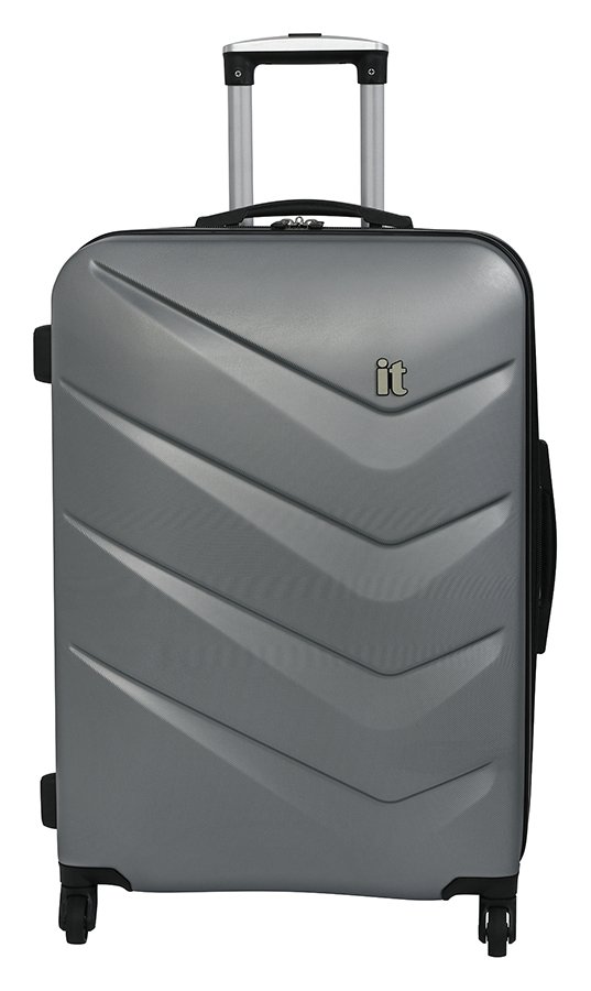 grey hard suitcase