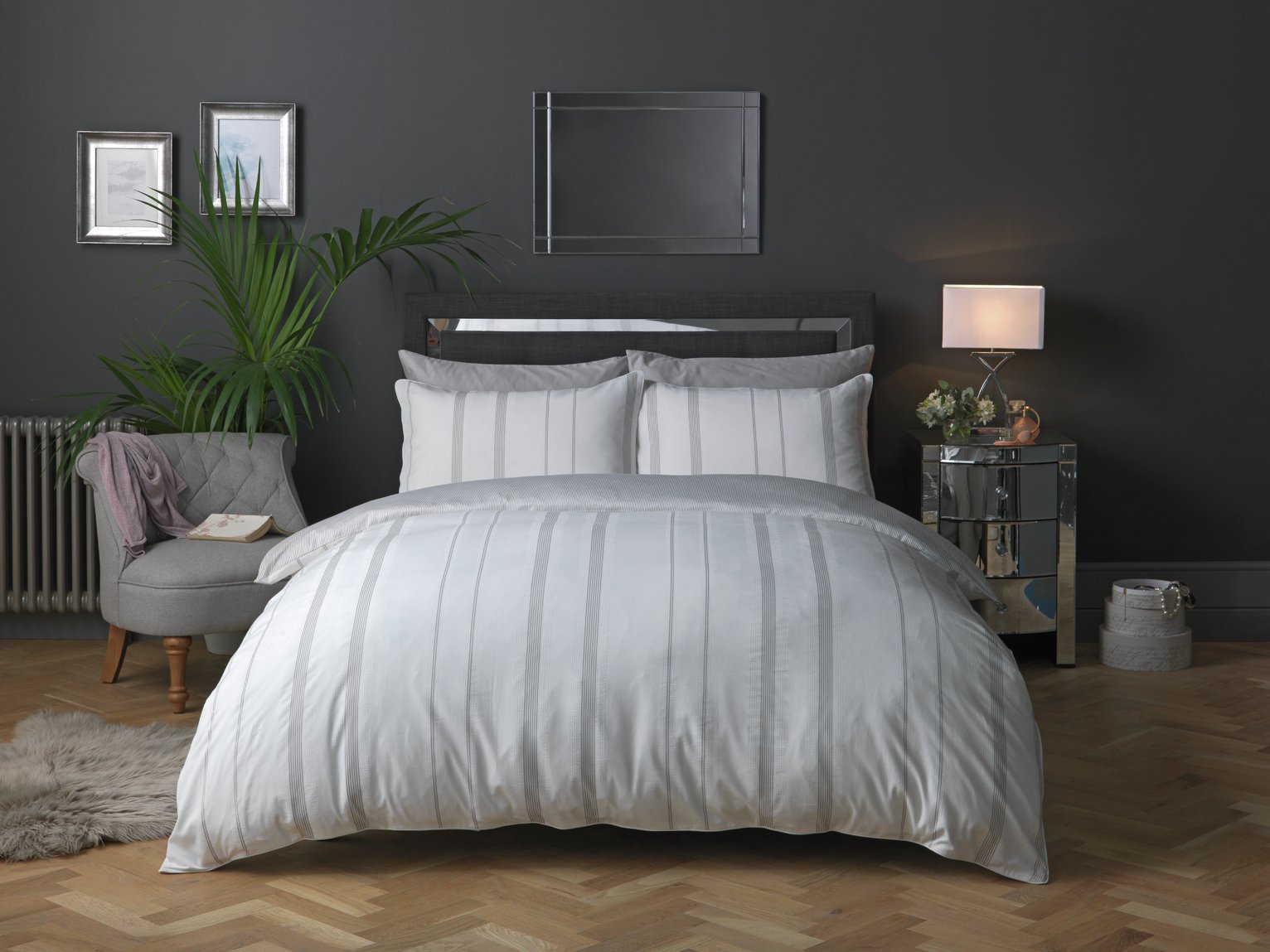 Argos Home Grey Yarn Dye Stripe Bedding Set Reviews