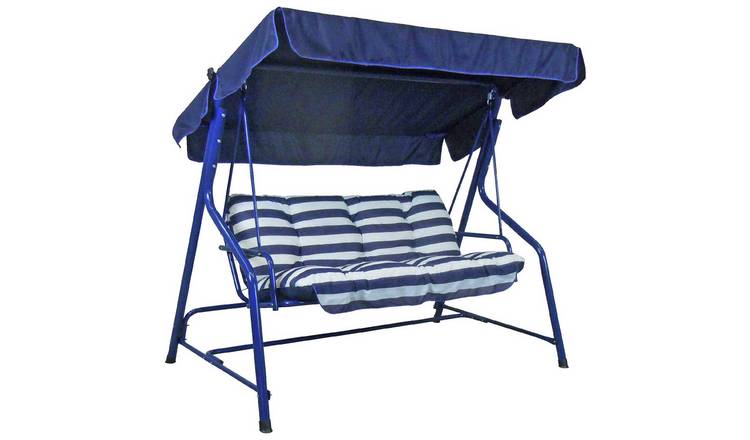 Buy Argos Home Tubular 2 Seater Swing Hammock Blue Hammocks And Swing Seats Argos