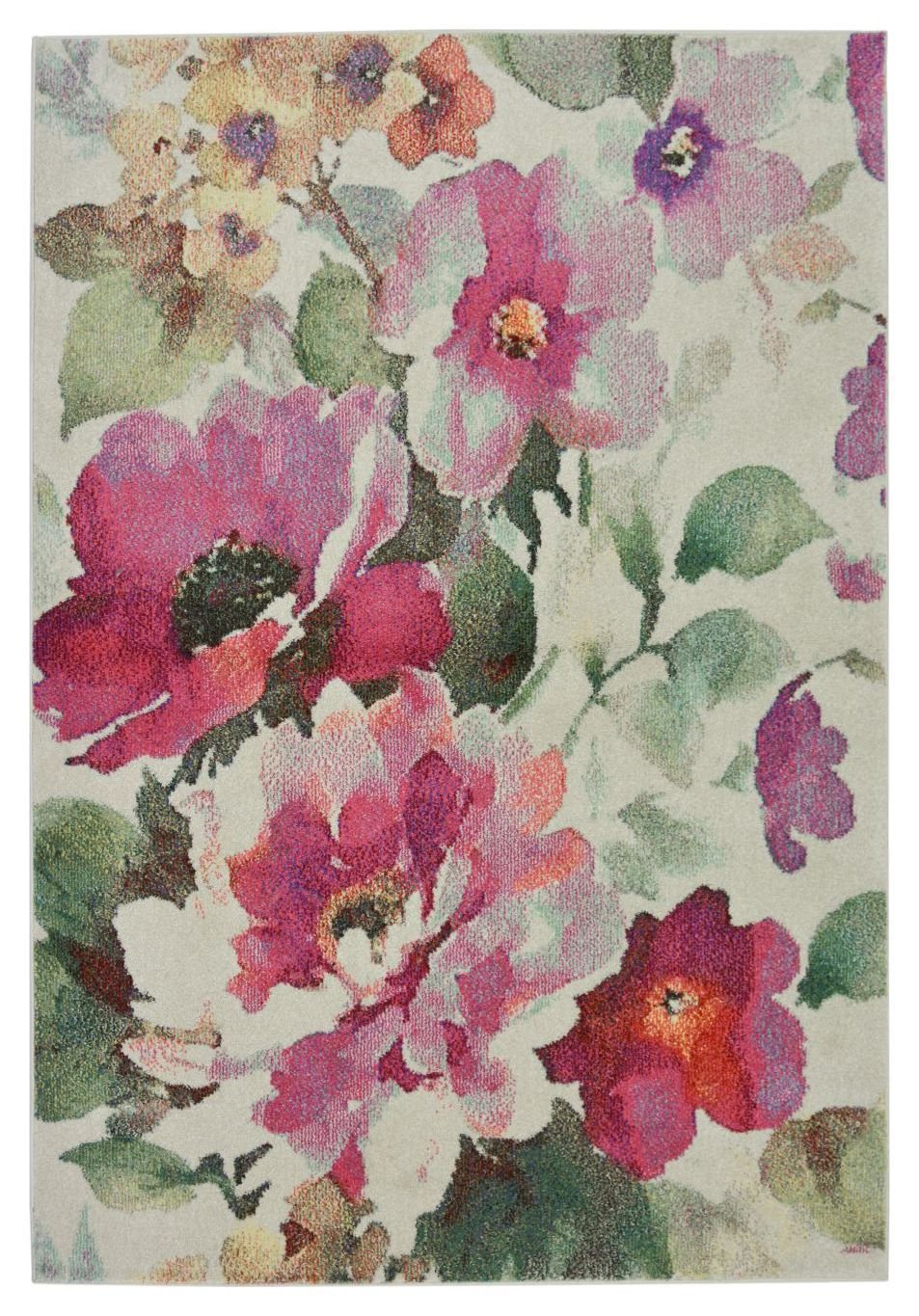 Vintage Floral Rug - 80x150cm - Blush
