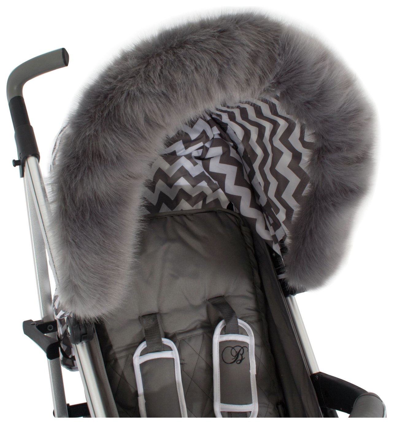 My Babiie Grey Fur Stroller Hood Trim Reviews
