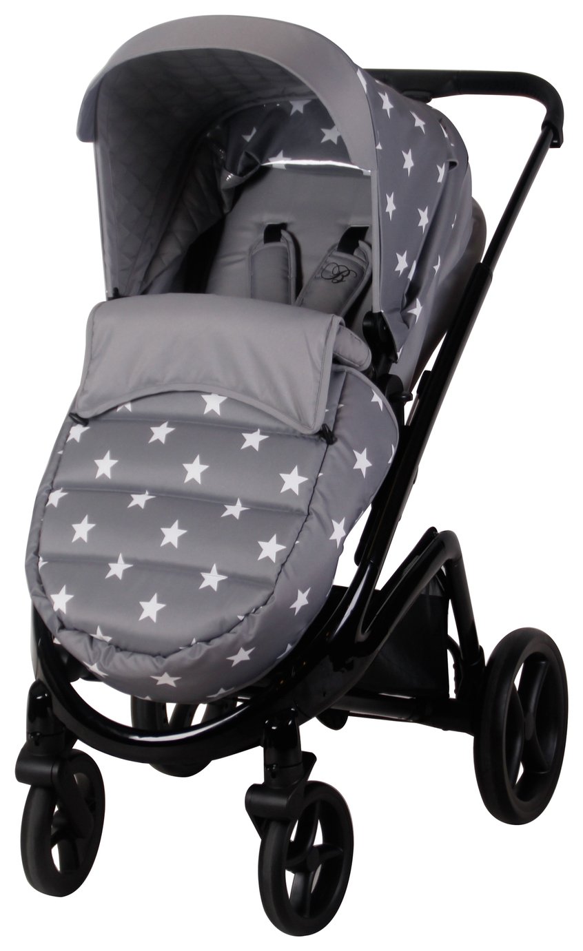 my babiie mb01 grey stars stroller