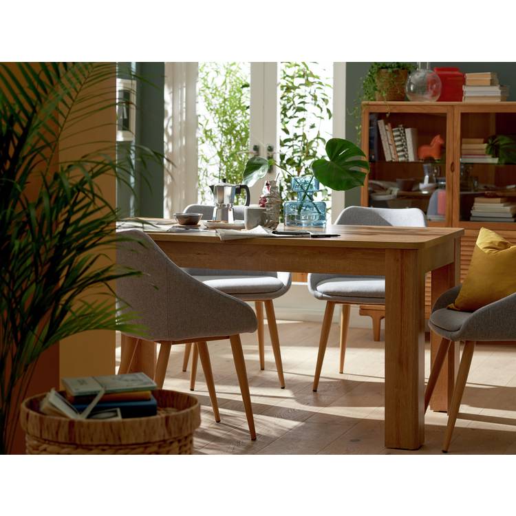 Argos Home Miami Curve Extending Oak Effect Dining Table 0