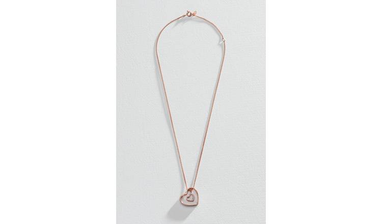 Small heart necklace hot sale rose gold