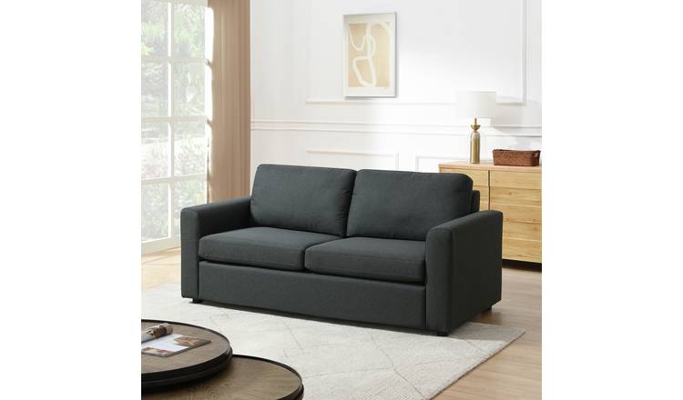Habitat Apartment Fabric 3 Seater Sofa Bed - Charcoal