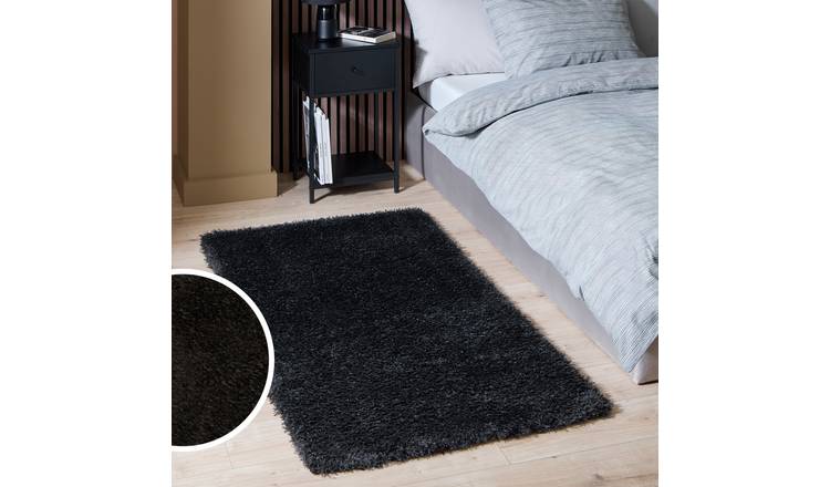 Argos Home Cosy Black Runner - 80x150cm