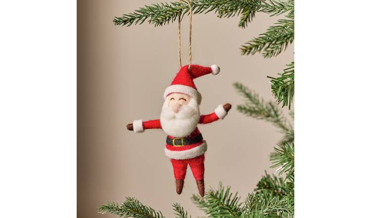 Argos Home Felt Santa Claus Hanging Christmas Ornament