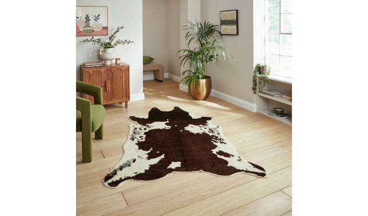 Think Rugs Faux Cow Hide Pelt Rug - 150x200cm