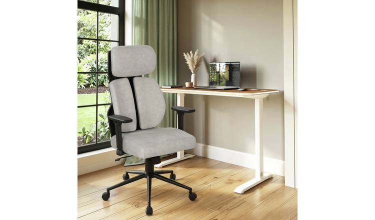 XR Living Lyla Fabric Office Chair with Ergotek Comfort Pads - Cream
