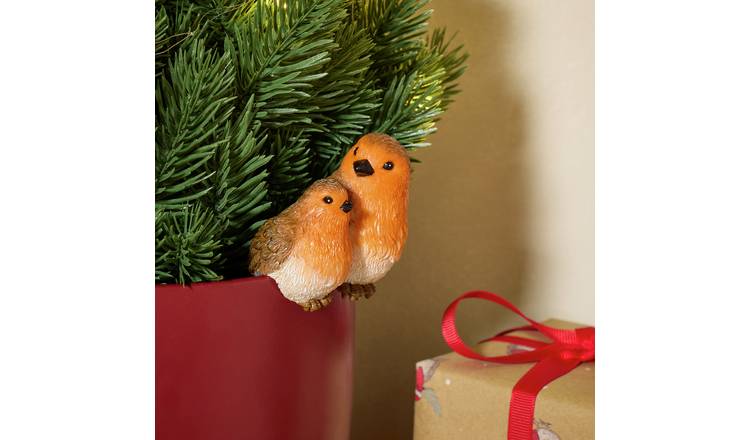 Argos Home Resin Christmas Robin Pot Hanger Figurine