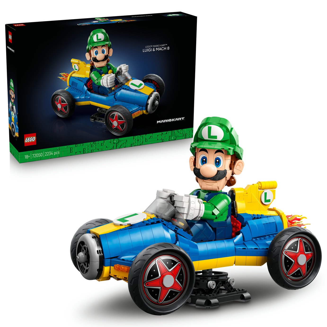 Buy LEGO Super Mario Kart Luigi & Mach 8 Set Model Building Kit