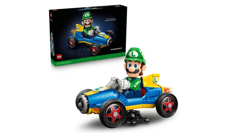 LEGO Super Mario Kart Luigi & Mach 8 Set Model Building Kit 72050