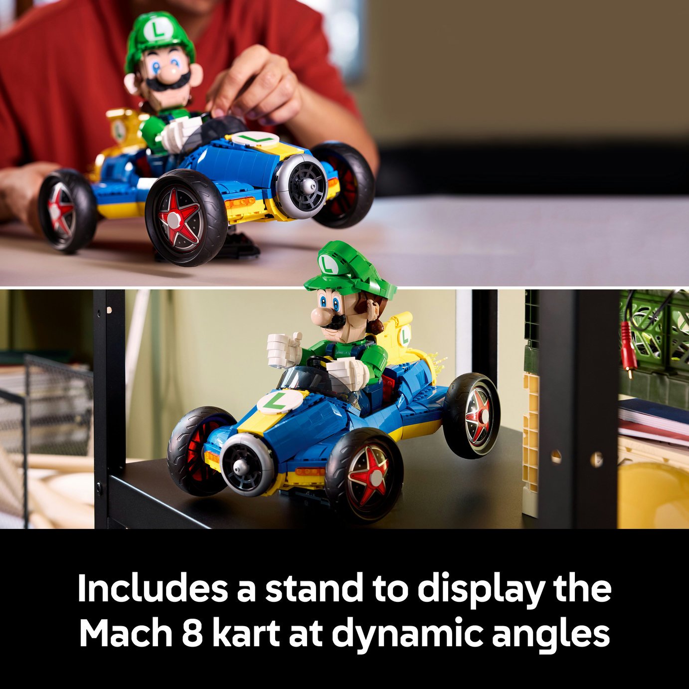 Buy LEGO Super Mario Kart Luigi & Mach 8 Set Model Building Kit