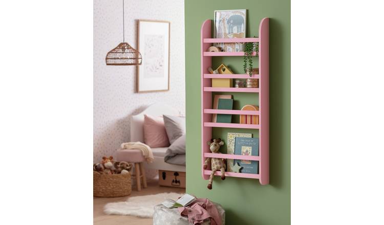 Habitat Kids Scandinavia Wall Mounted Bookcase - Pink