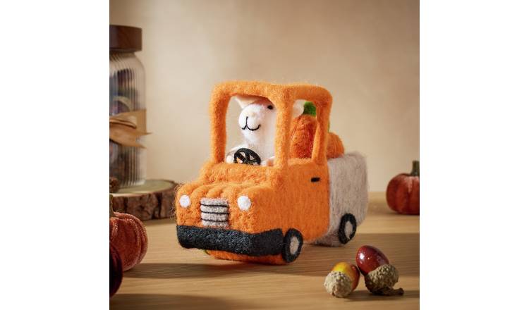 Argos Home Mouse in Pumpkin Tractor Table Object