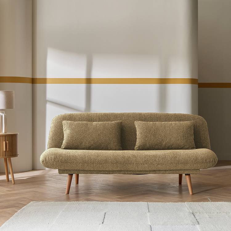 Habitat Bean Fabric Clic Clac Sofa Bed - Mustard 0