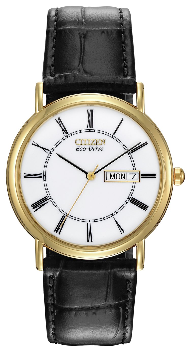 Citizen Men's Eco-Drive Black Leather Strap Watch Review