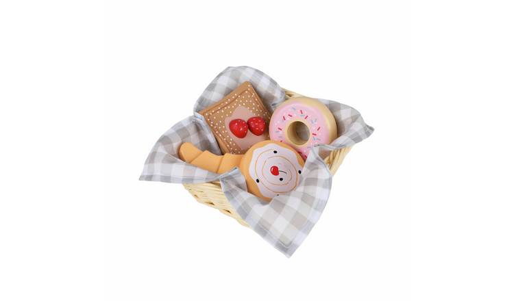 Chad Valley Wooden Bakery Toy Basket Set
