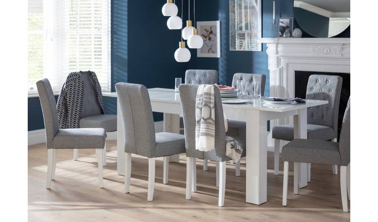 Argos white deals gloss dining table