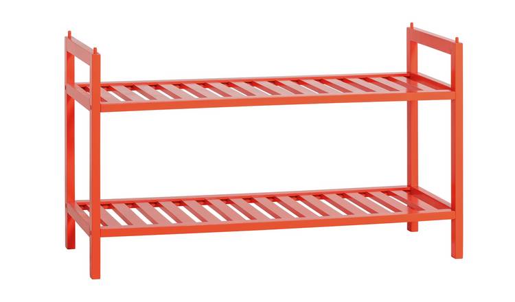 Buy Habitat Kitt Bamboo 2 Shelf Shoe Rack Orange Shoe
