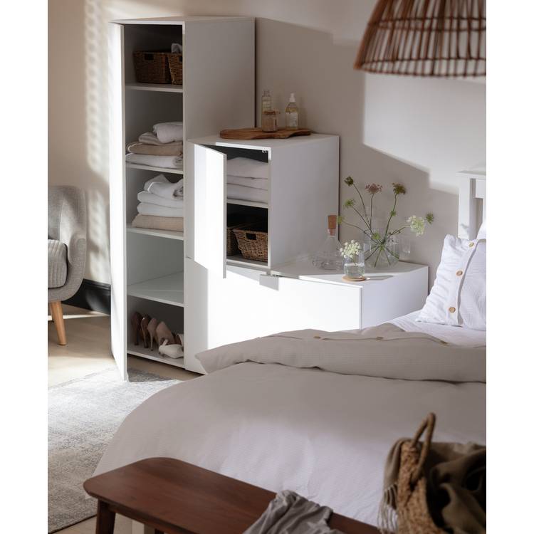 Argos Home Malibu Stepped Small Storage Wardrobe - White 0