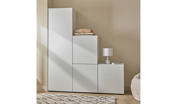 Argos Home Malibu Stepped Small Storage Wardrobe - White