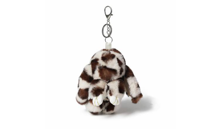 Flitzy Leopard Print Bunny Plush Keyring