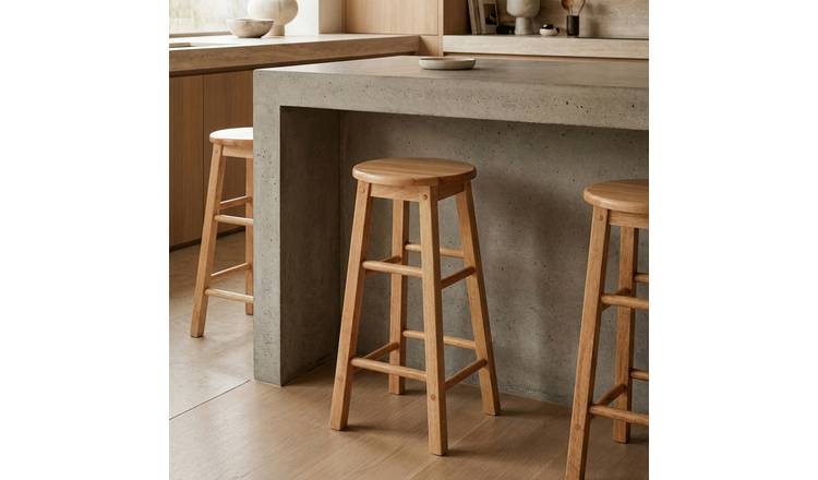 Maison Selby Solid Wood Bar Stool - Natural