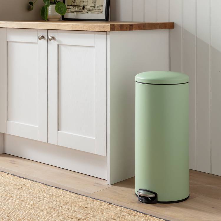 Habitat 30 Litre Domed Pedal Bin - Sage 0