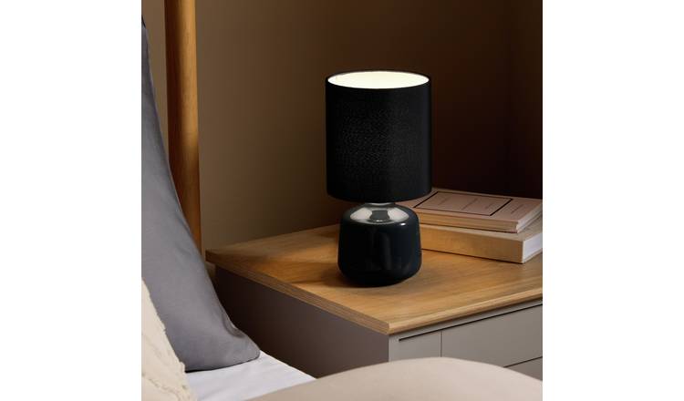 Home Essentials Ceramic Table Lamp - Black