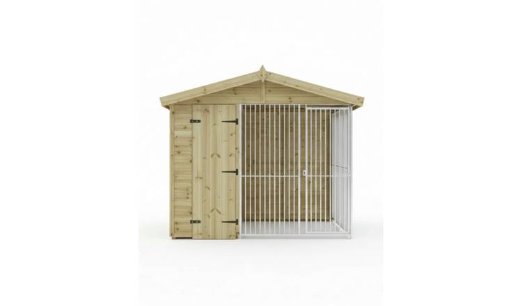 Benchmark Kennels Single Premium Wooden Dog Kennel - 8 x 4ft
