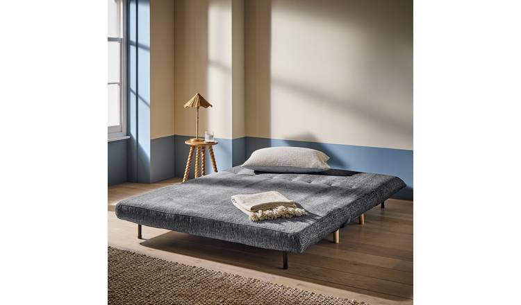 Habitat Pillow Fabric Double Chair Bed - Black