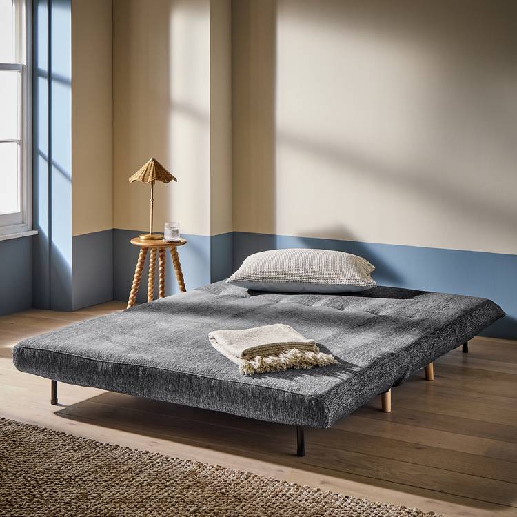 Habitat Pillow Fabric 2 Seater Sofa Bed - Black 0