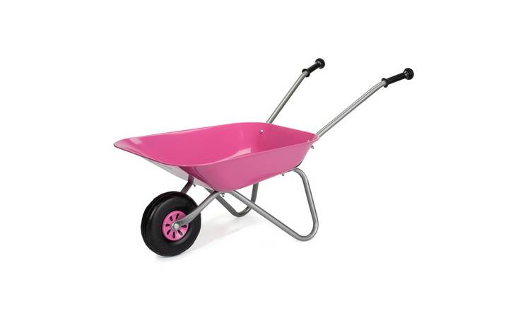 Rolly Child's Metal Wheelbarrow - Pink