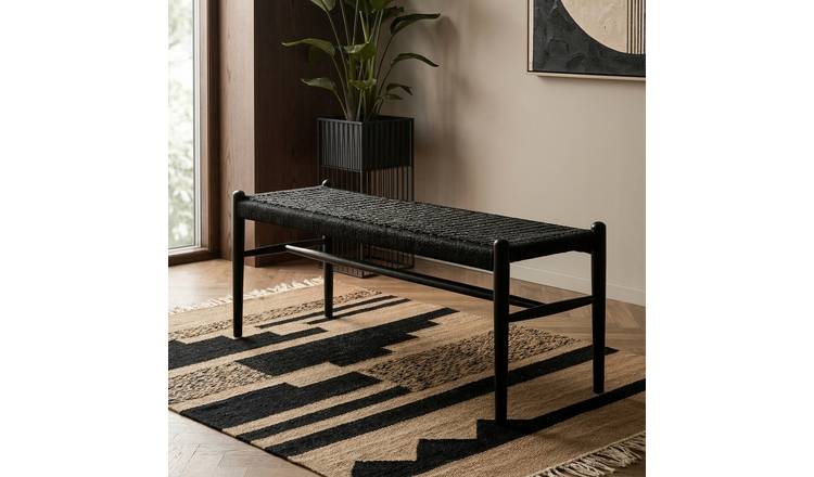 Fifty Five South Cebu Solid Wood Bench - Black