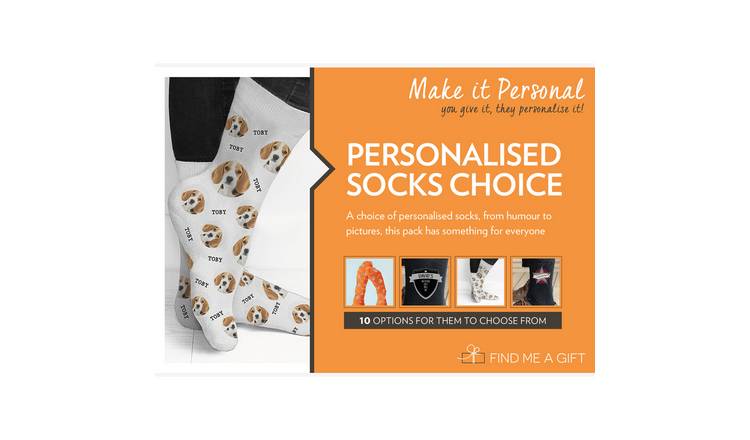 Buy Personalised Socks Gift Gifts for her Argos