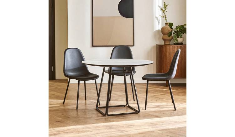 Fifty Five South Imperia 4 Seater Round Dining Table - White