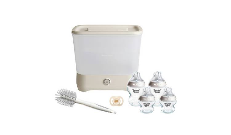 Tommee Tippee Baby Feeding Bottle and Steriliser Set - White