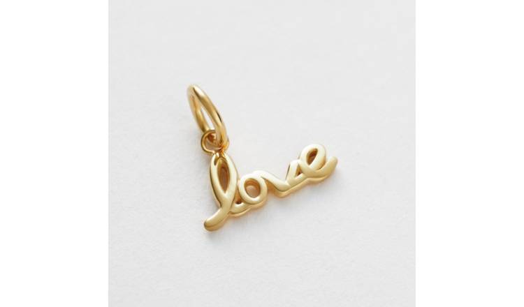 Revere Gold Plated 925 Sterling Silver Love Charm