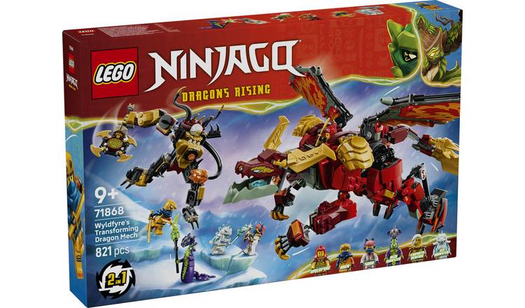 LEGO NINJAGO Wyldfyre's Transforming Dragon Mech Toy 71868 PREORDER
