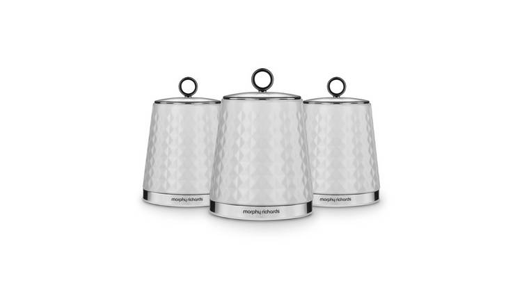 Morphy Richards 3 Piece Storage Jars - White