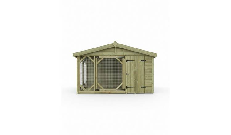 Benchmark Kennels Single Classic Wooden Dog Kennel - 8 x 4ft