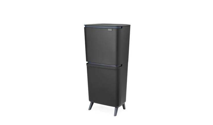 Brabantia 25+10+10 Liter Recycle Bin - Dark Grey